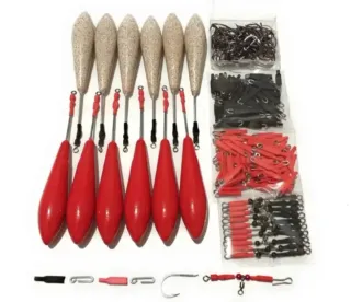 12 Plomos Pesca Surfcasting grapas, urfes anzuelos