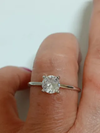 Sortija Plata y Circon