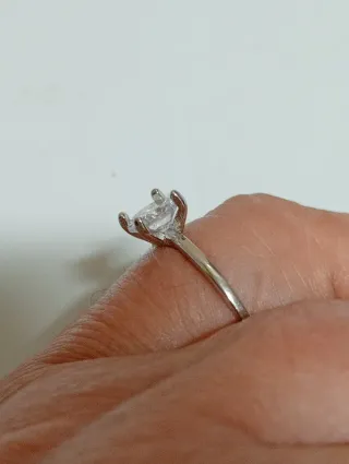 Sortija Plata y Circon