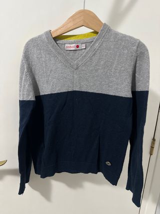 Jersey Boboli Gris y Azul Marino talla 6