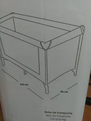 Cuna de viaje 120x60 cm