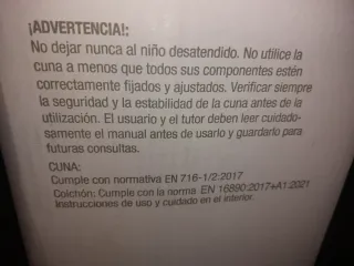 Cuna de viaje 120x60 cm