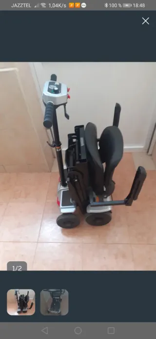 Moto minusválido plegable con luces