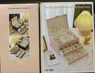 Organizador Joyas 3 Niveles Rosa Dorado