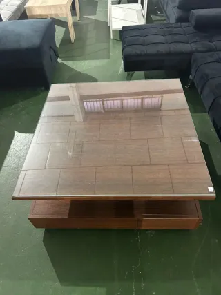 Mesa de centro madera y cristal