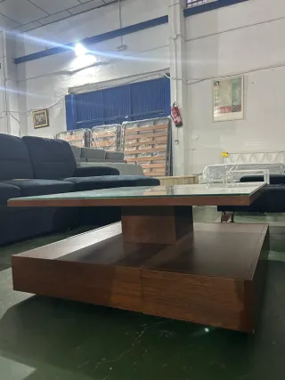 Mesa de centro madera y cristal
