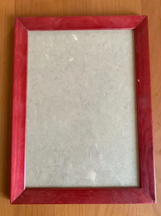 Set 3 Cornici Legno Rosse e Corallo