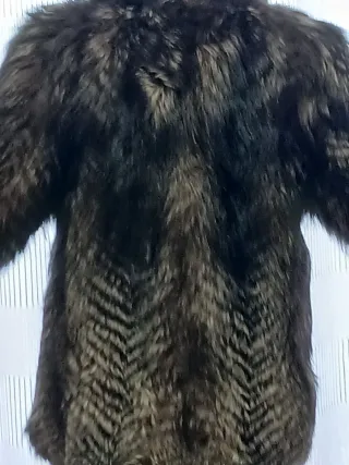 Abrigo de piel natural de zorro negro