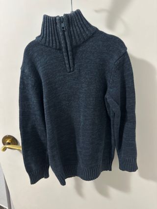 Jersey de cuello alto con cremallera talla 6 años