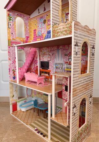 Casa de muñecas de madera 116cm x 75cm x 30cm