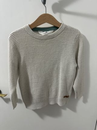Jersey H&M tejido waffle talla 3-4 años