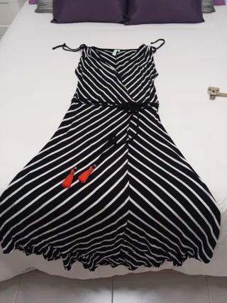 Vestido largo rayas talla 40