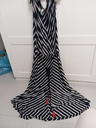 Vestido largo rayas talla 40