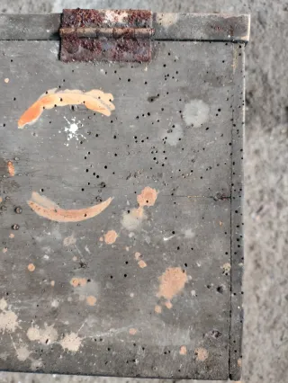 Vitrina antigua de madera y metal