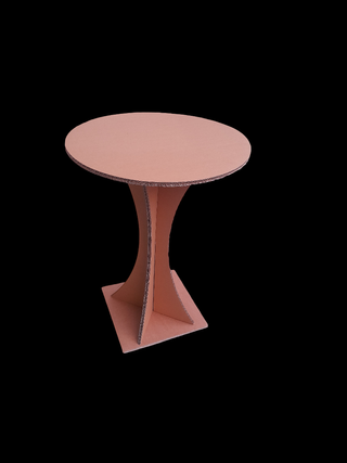 Tavolino rotondo in cartone