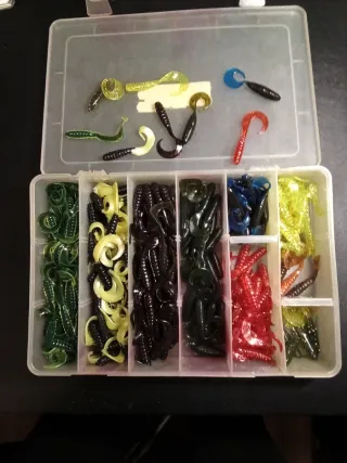 Caja de vinilos para pesca