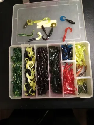 Caja de vinilos para pesca