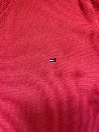 Jersey Tommy Hilfiger V-Neck Rojo Talla L