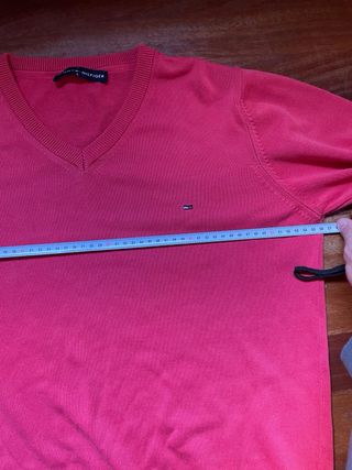 Jersey Tommy Hilfiger V-Neck Rojo Talla L