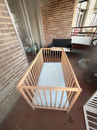 Cuna Bebé Ikea con Colchón