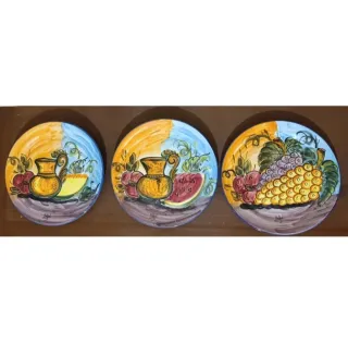 Set di 3 Piatti in Ceramica Artigianali
