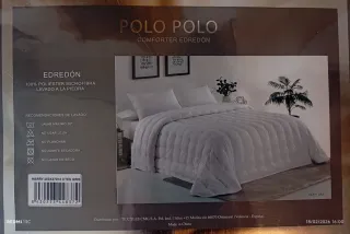 Edredón 250x270 cm Algodón Blanco