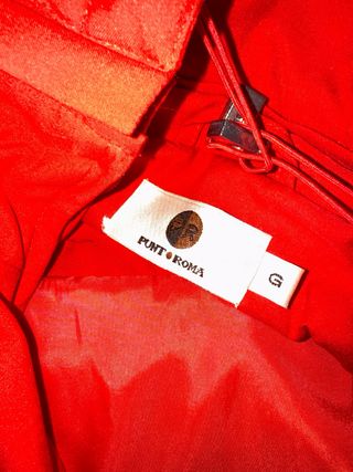 Chubasquero mujer rojo con capucha