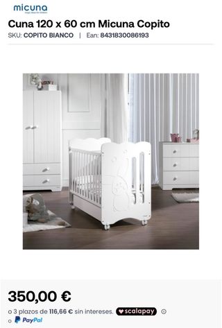 Cuna Micuna Conejo Blanca