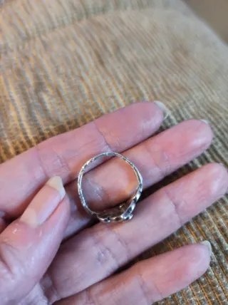 Anillo Plata Isabelino con Piedra Verde