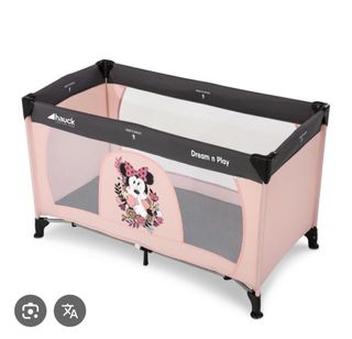 Cuna de viaje Minnie + colchón rosa