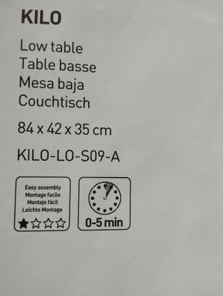 Mesa auxiliar Habitat morada y marrón