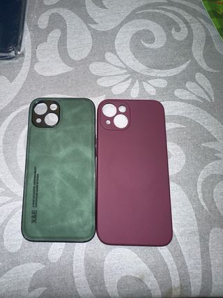 2 custodie iPhone 13 Verde e Viola