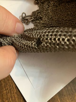 Bolso de malla de plata antiguo