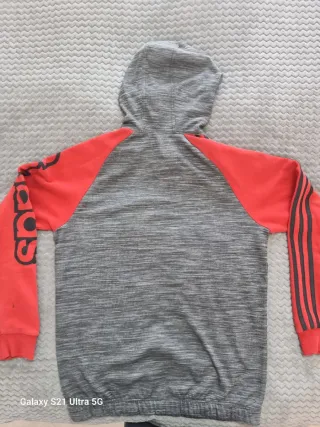 Sudadera Adidas Gris y Roja Talla XS
