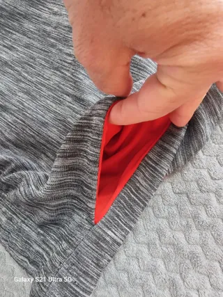 Sudadera Adidas Gris y Roja Talla XS