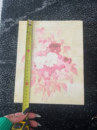 Quadro floreale rosa e bianco