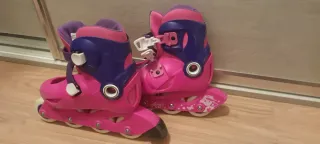 Patines en línea infantiles rosas