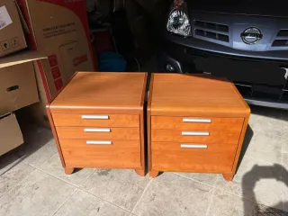 Mesitas de noche de madera (2 unidades)
