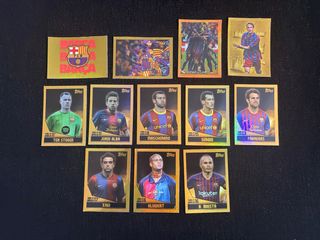 Lote cromos Topps FC Barcelona Xavi Iniesta