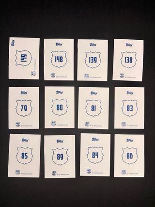 Lote cromos Topps FC Barcelona Xavi Iniesta