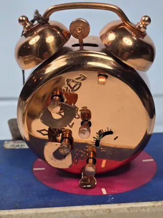 Orologio sveglia Melux rame due campane