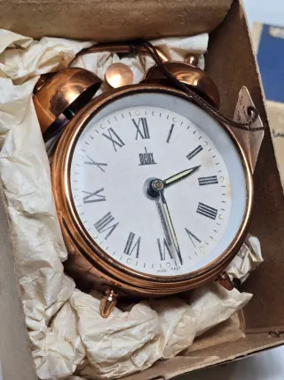 Orologio sveglia Melux rame due campane