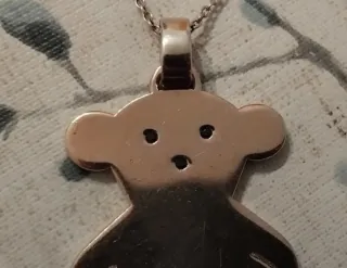 Collar ajustable Tous Oso grande Plata Vermeil