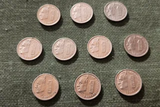 Lote 10x 1 Peseta Juan Carlos I
