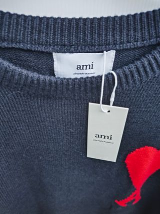 Jersey Ami Paris Corazón Rojo Negro