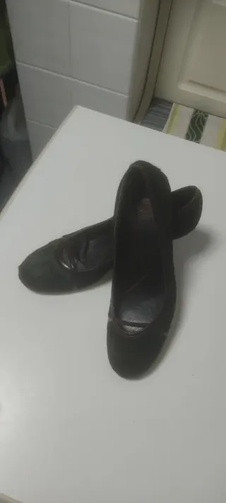 Zapatos Salon Piel Bosque Tacon Talla 40