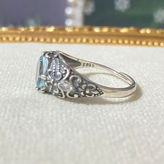 Anillo Plata Topacio Natural