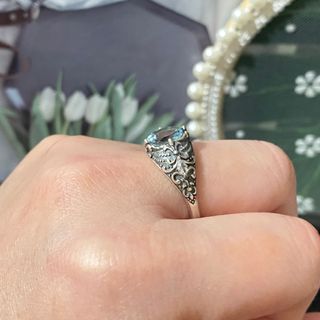 Anillo Plata Topacio Natural