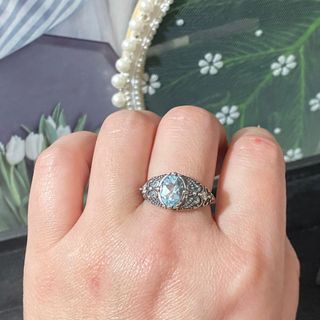 Anillo Plata Topacio Natural