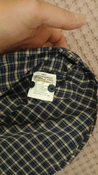 Camicia uomo a quadri blu, amaranto bianchi